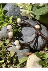 Annette Colby - Jeweler Leather Pearl 4 Strand Bracelet - AC