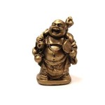 Mini Resin Happy Buddha - Gold