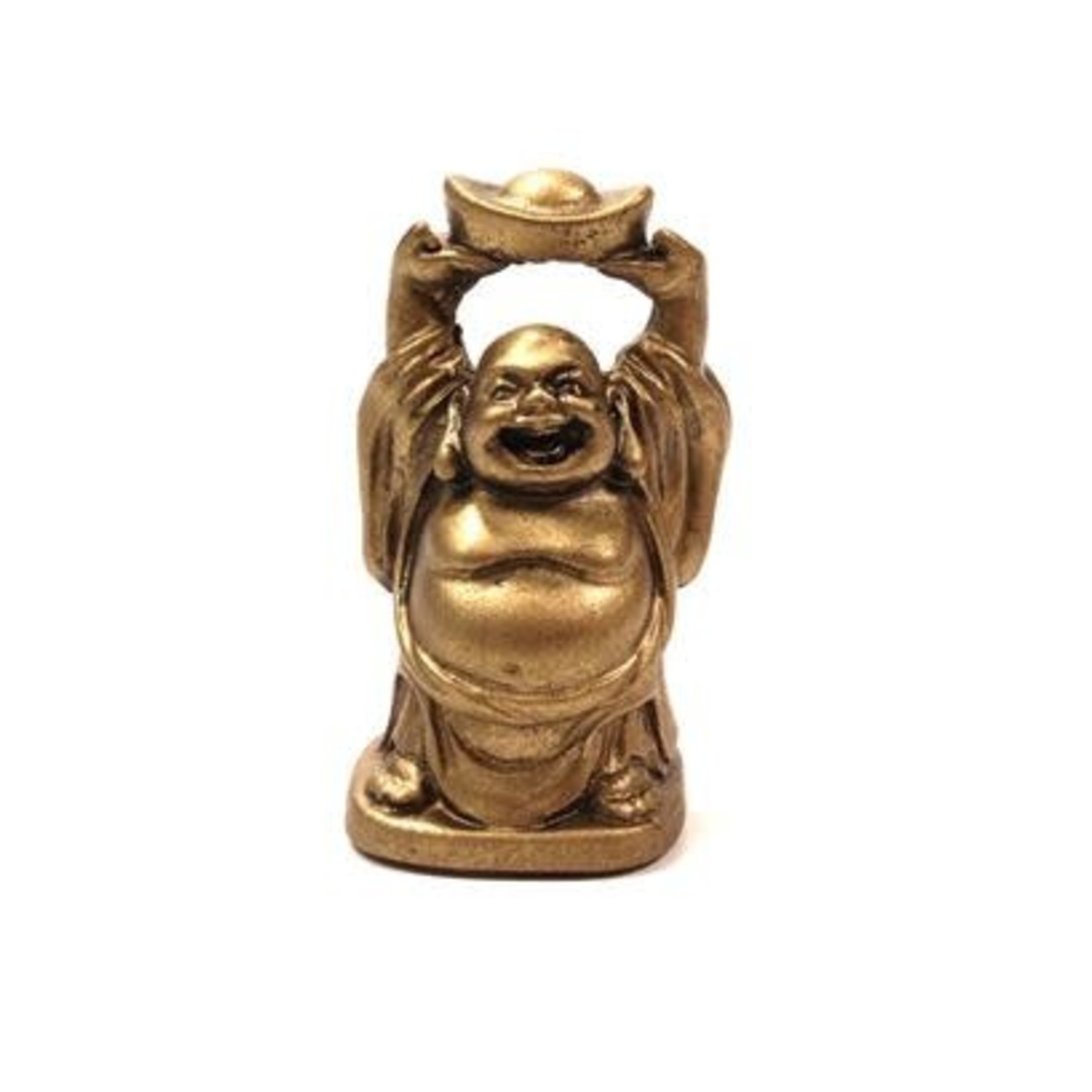 Mini Resin Happy Buddha - Gold