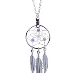 February Dreamcatcher Birthstone Necklace