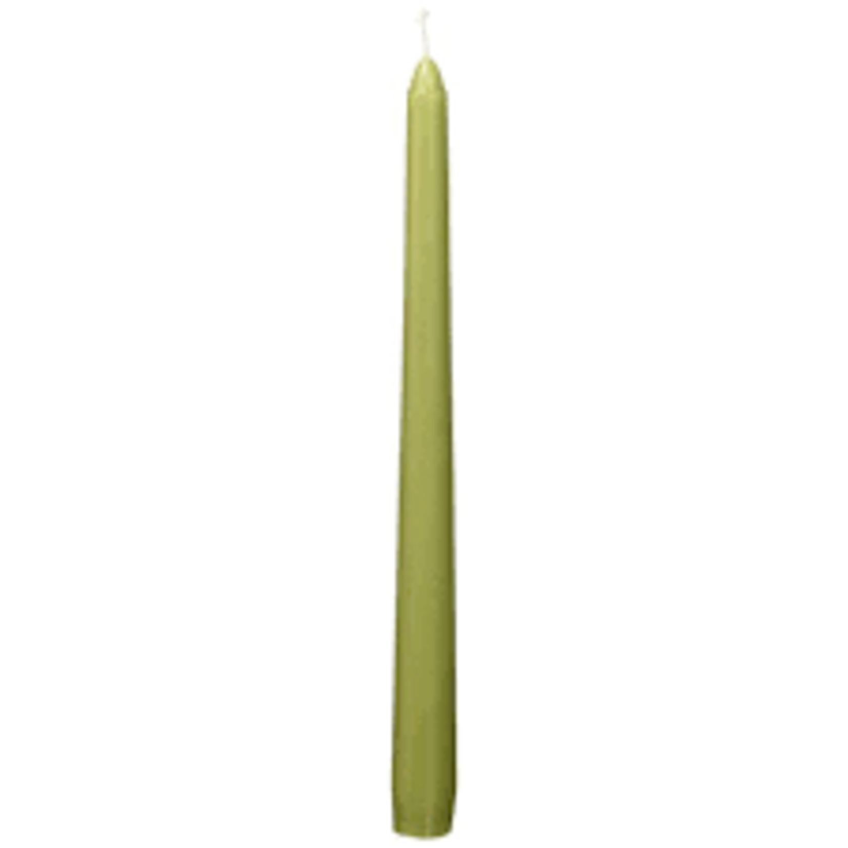 Taper Candle Light  Green 10"