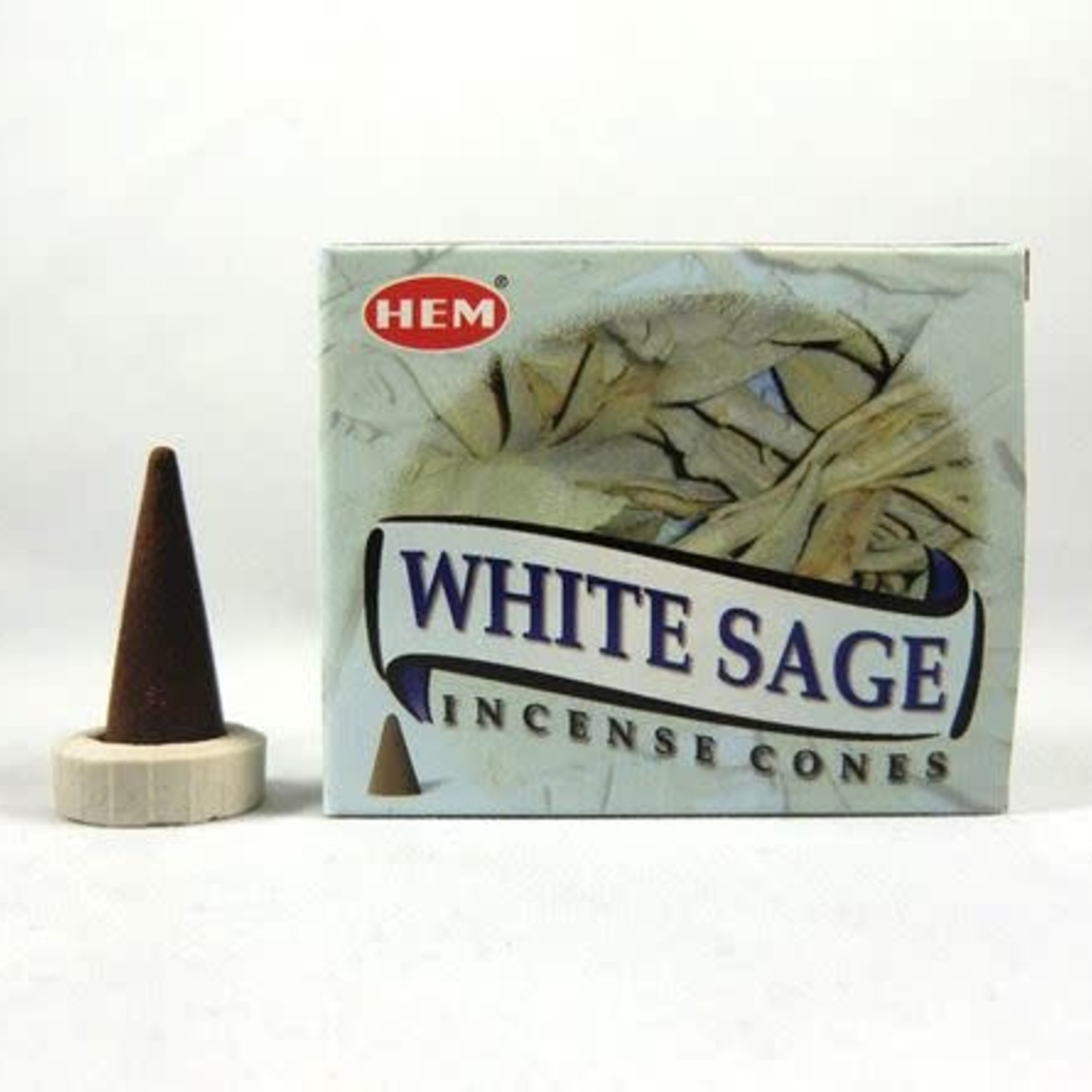 White Sage Incense Cone (HEM)