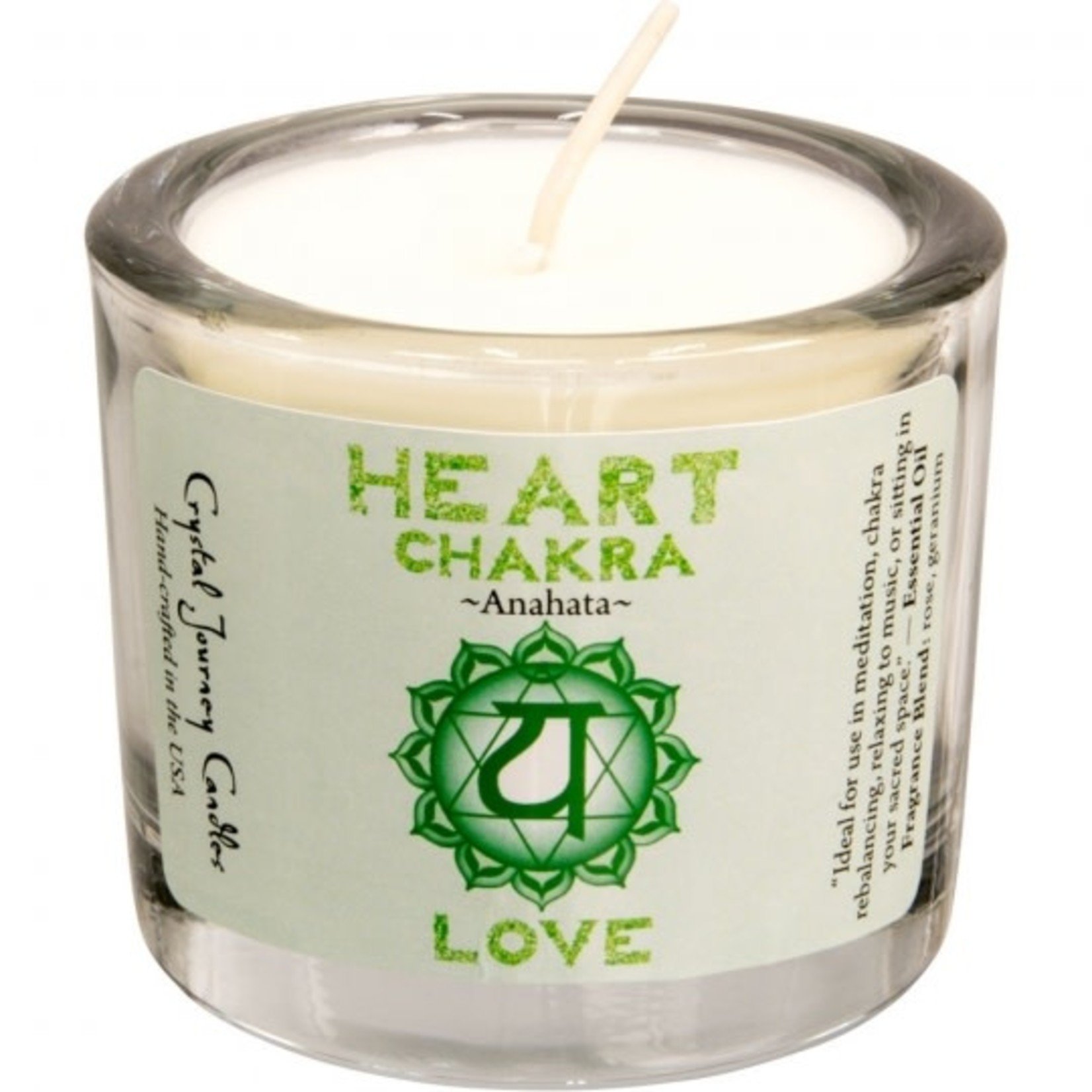 Chakra Heart Soy Votive Candle  2"- LOVE