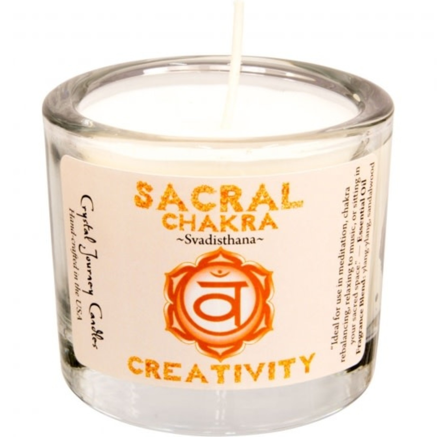 Chakra Sacral Soy Votive Candle 2" - CREATIVITY