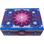 Wooden Printed Box- Printed Top Flower Of Life