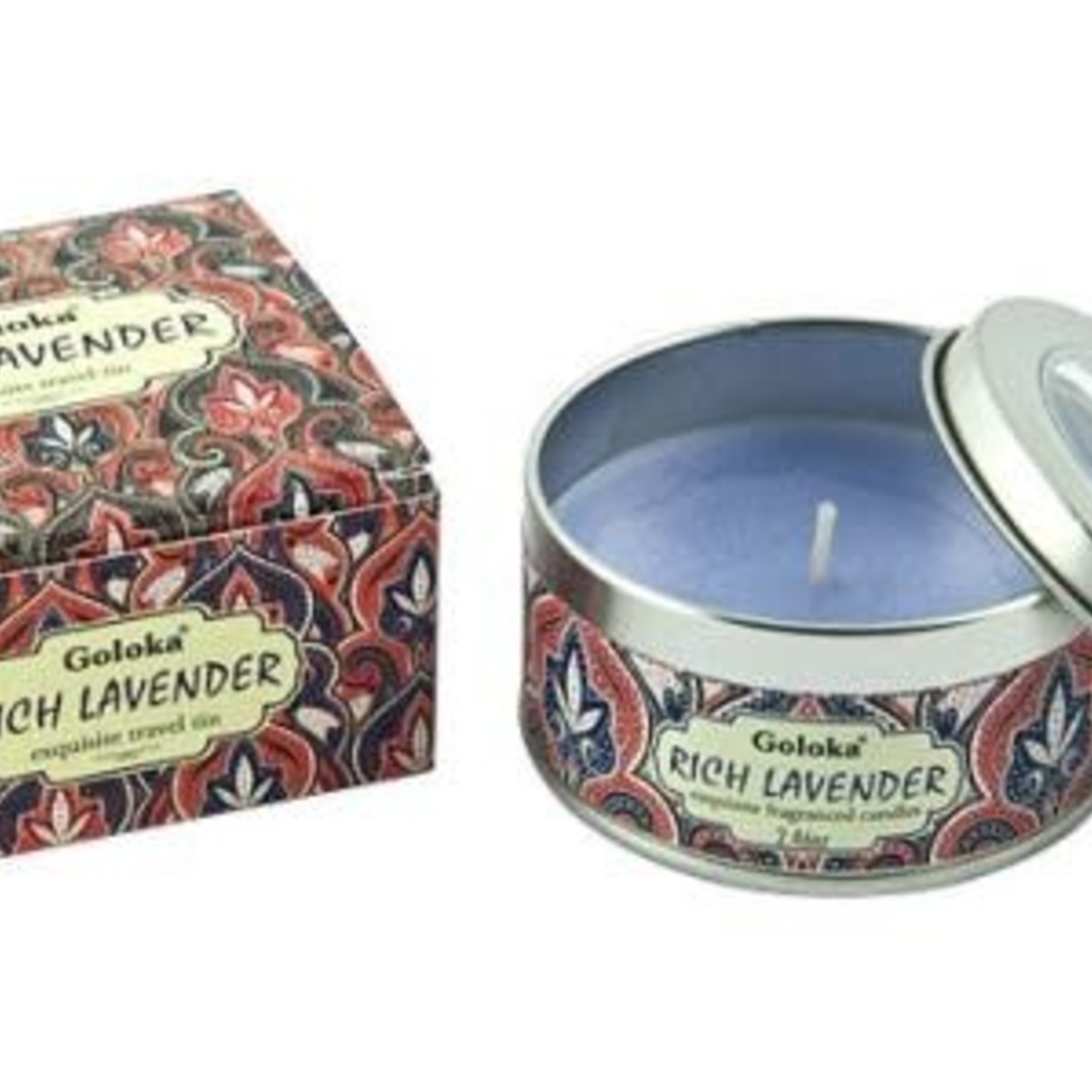 Rich Lavender Fragrance Travel Tin Candle Goloka-