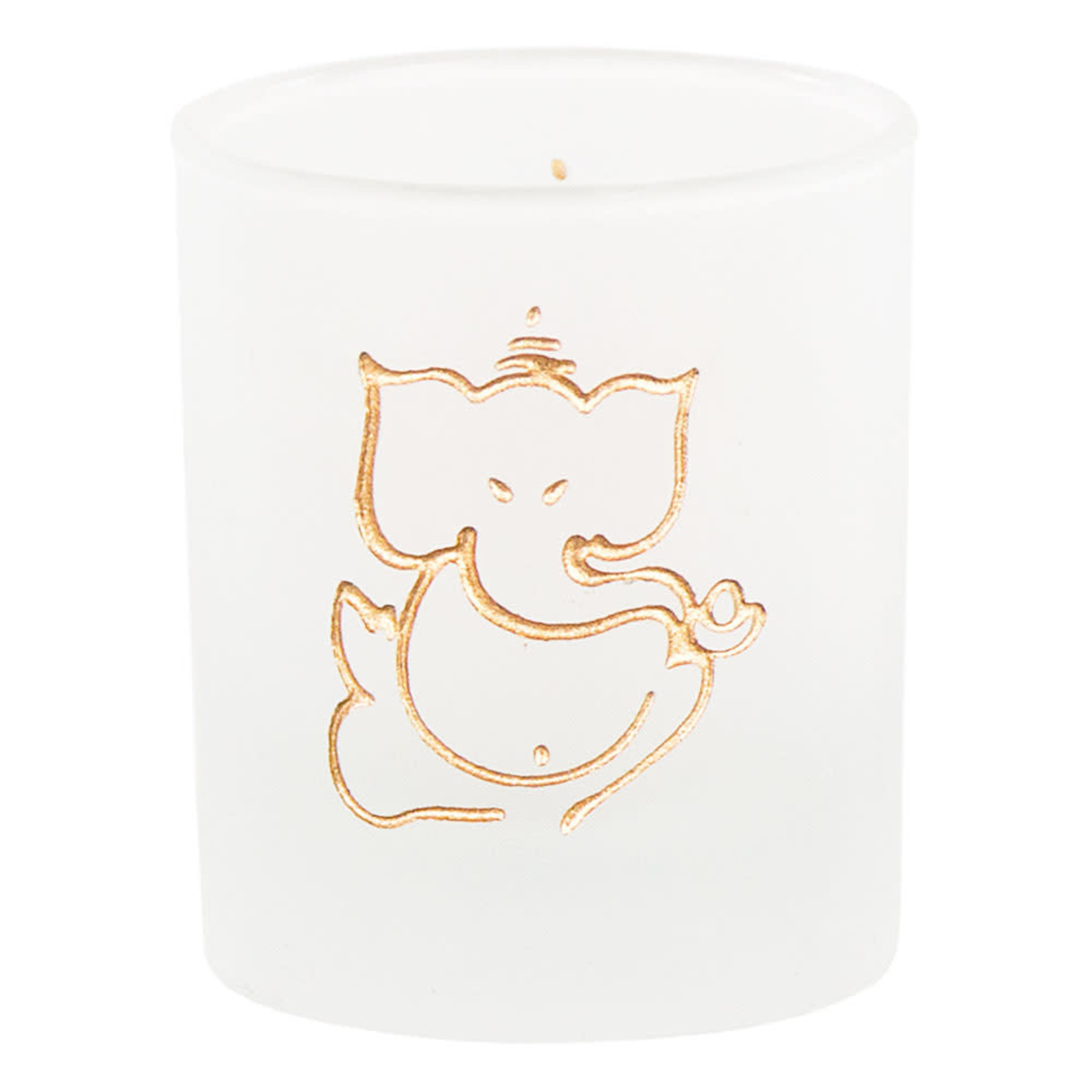 Carved Ganesha Votive Candle Holder