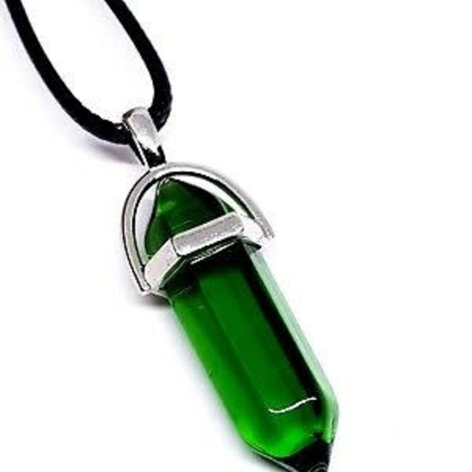 Green Obsidian (Gaia Stone) Bullet Necklace