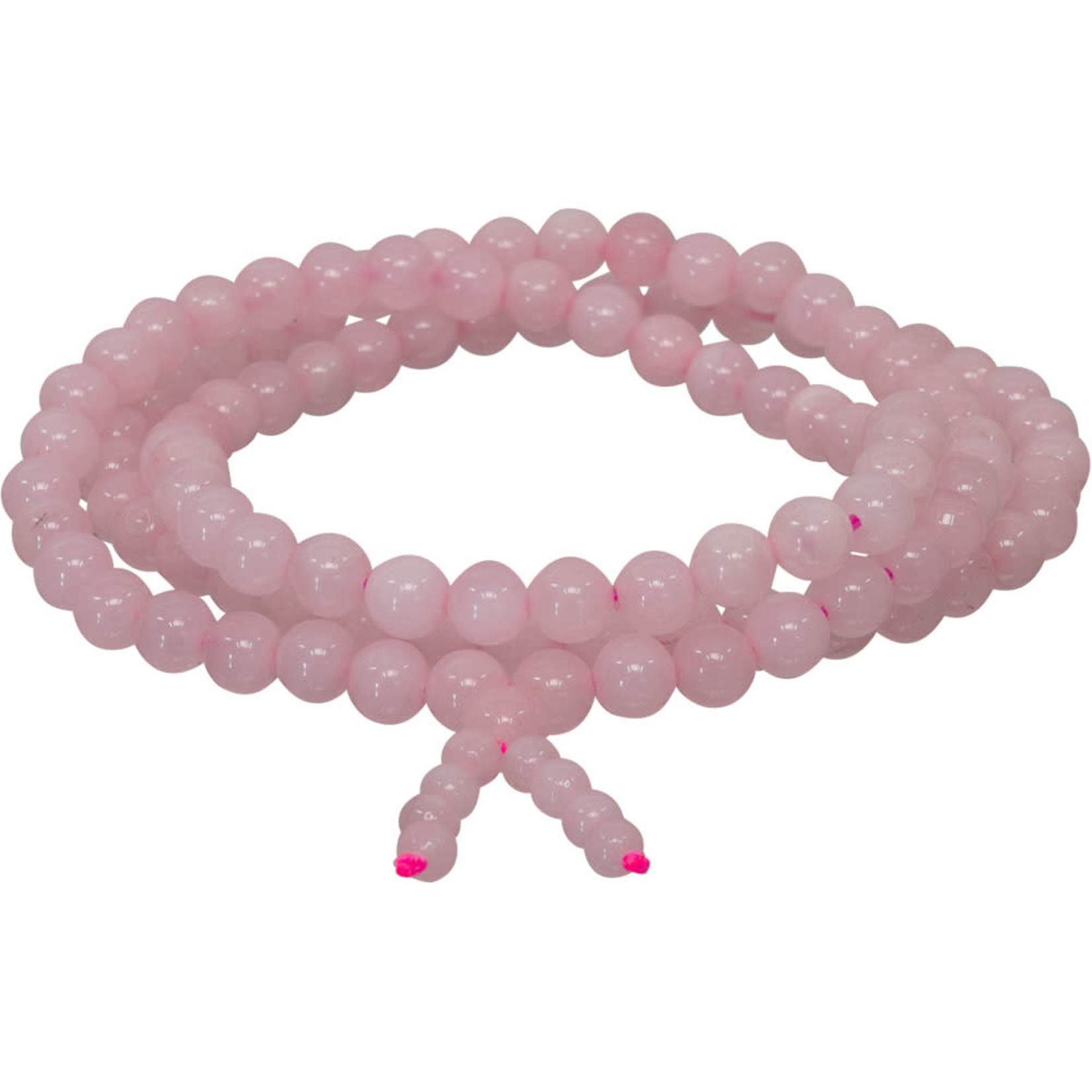 Mala Wrap Bracelet – 6mm Beads – Rose Quartz – 14.5″