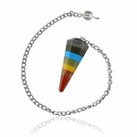 Chakra Pendulum w/ Clear Quartz Ball