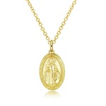 Religious Coin 18K Gold Plated Necklace