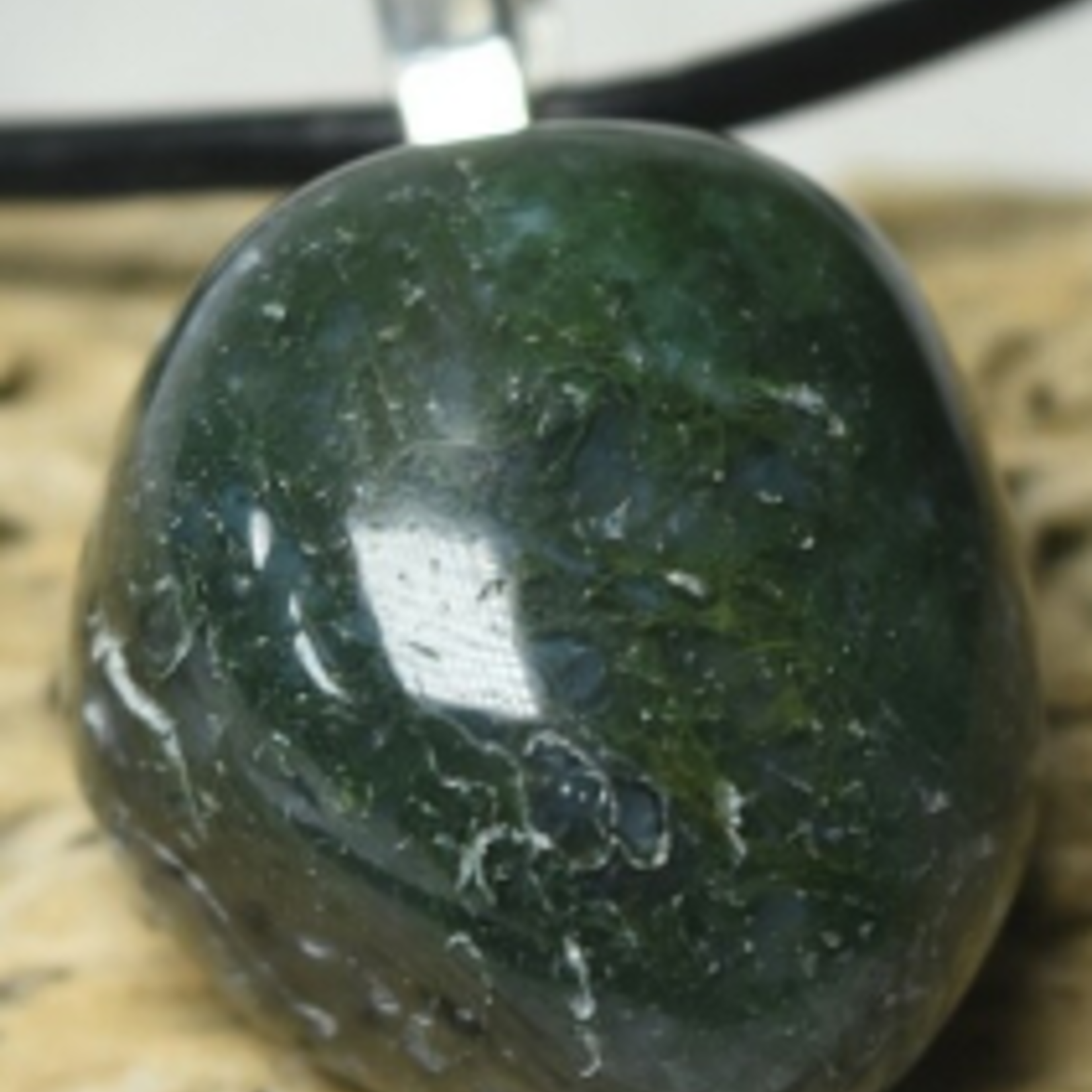 Moss Agate Irregular Necklace