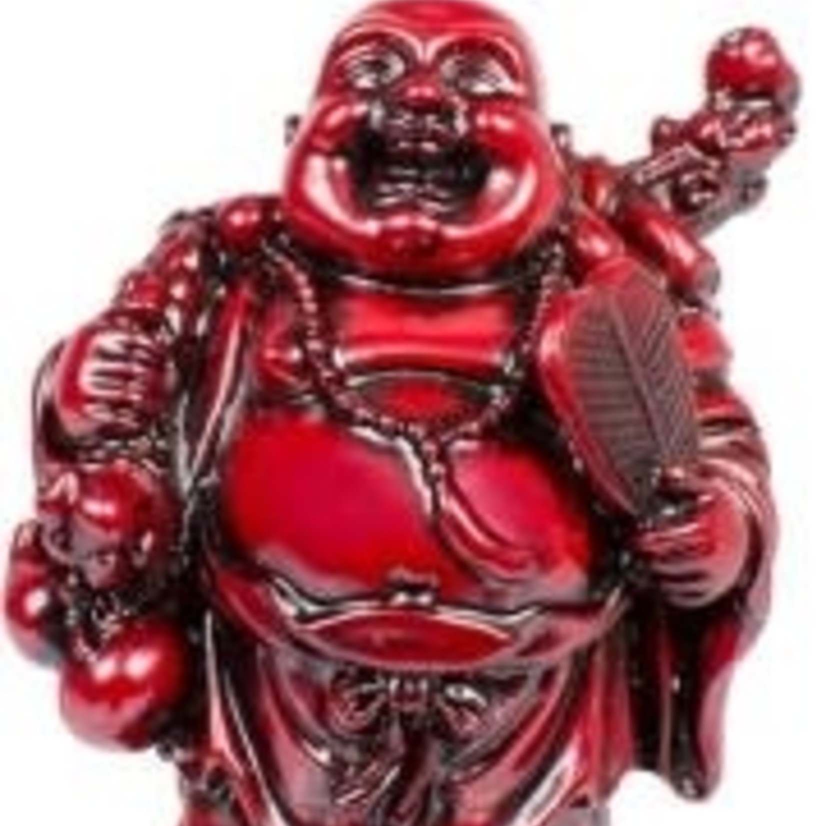 Mini Resin Happy Buddha Red