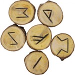 Wooden Rune Set & Velvet Bag