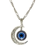 Evil Eye Crescent Moon Necklace