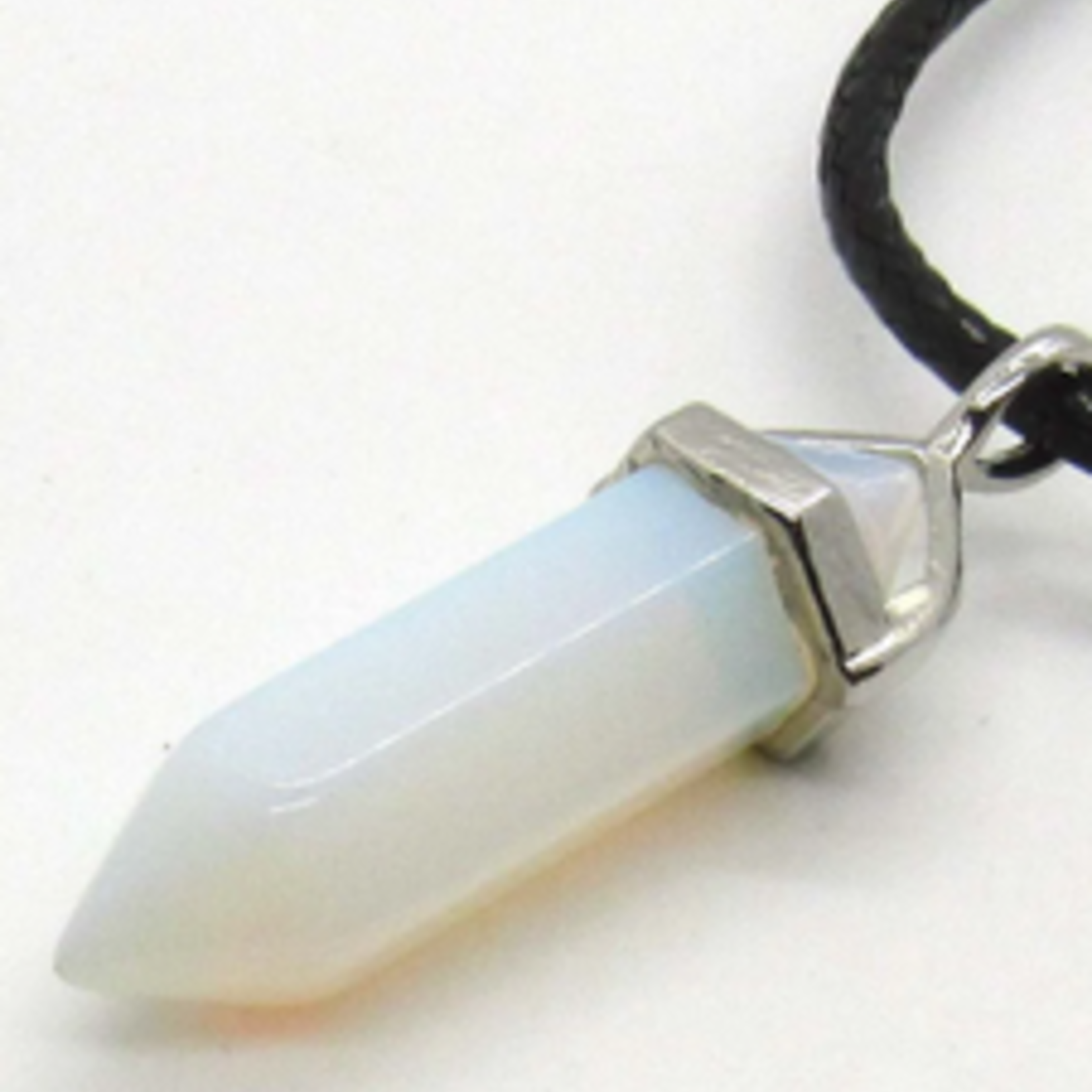 White Jade Bullet Necklace