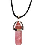 Cherry Quartz Bullet Necklace