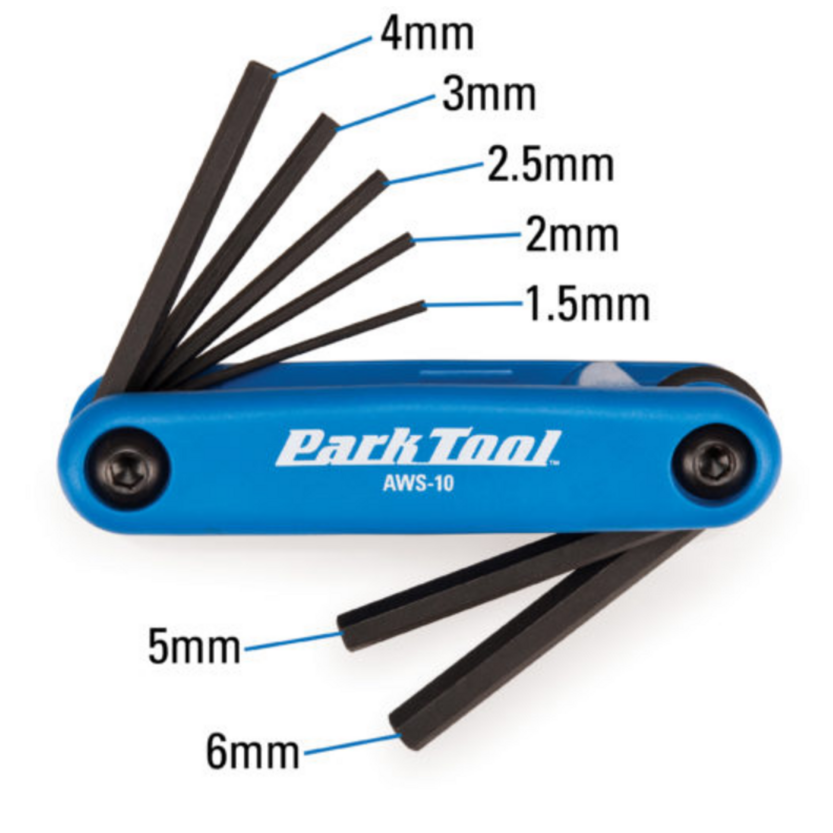 Park PARKTOOL AWC-10 FOLDING HEX SET