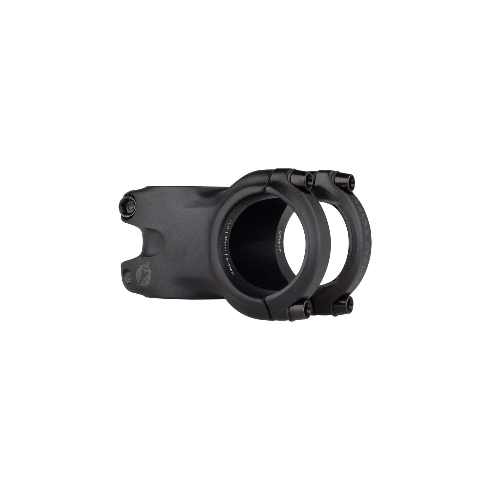 Salsa Salsa Guide Trail Stem- 40mm, 31.8 Clamp, 0 Degree, 1 1/8", Aluminum, Black