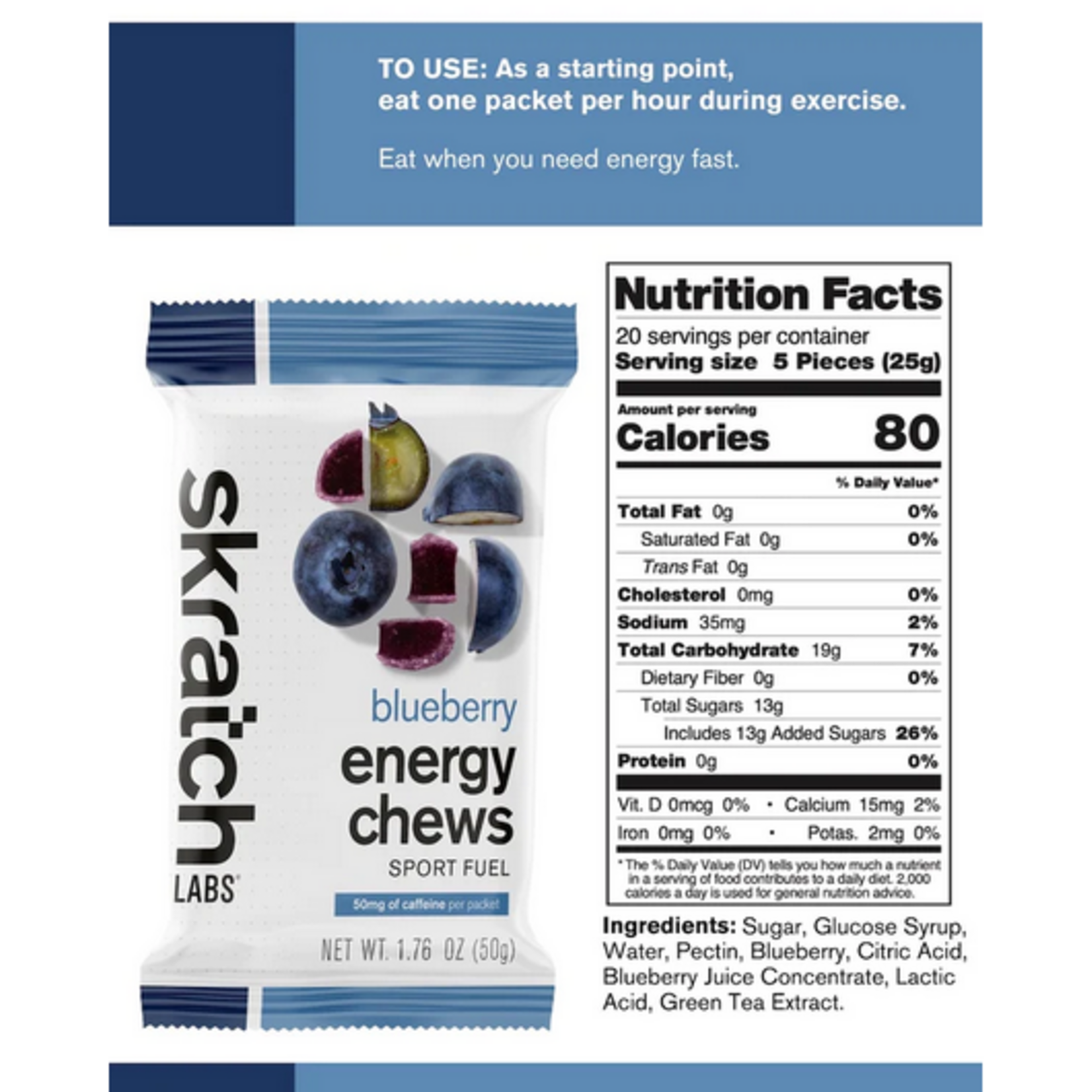 Skratch Labs Skratch Labs Sport Energy Chews 1ct