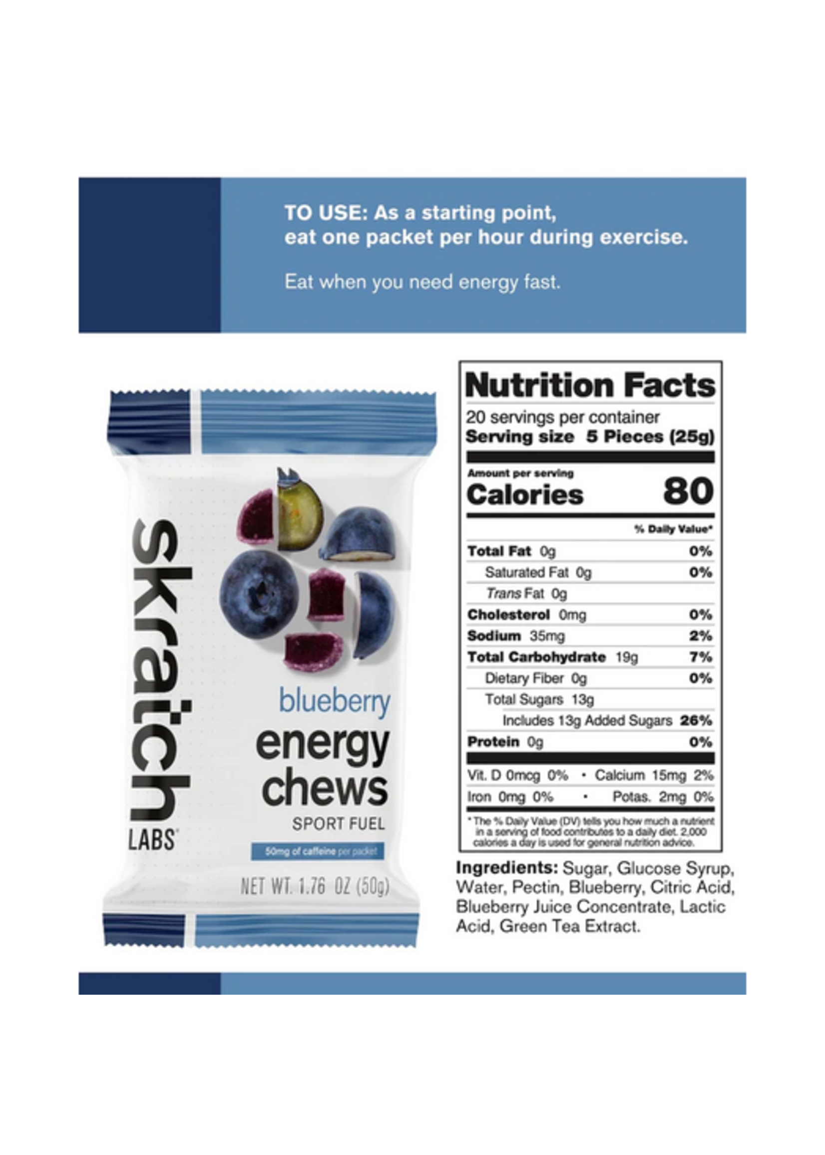 Skratch Labs Skratch Labs Sport Energy Chews 1ct