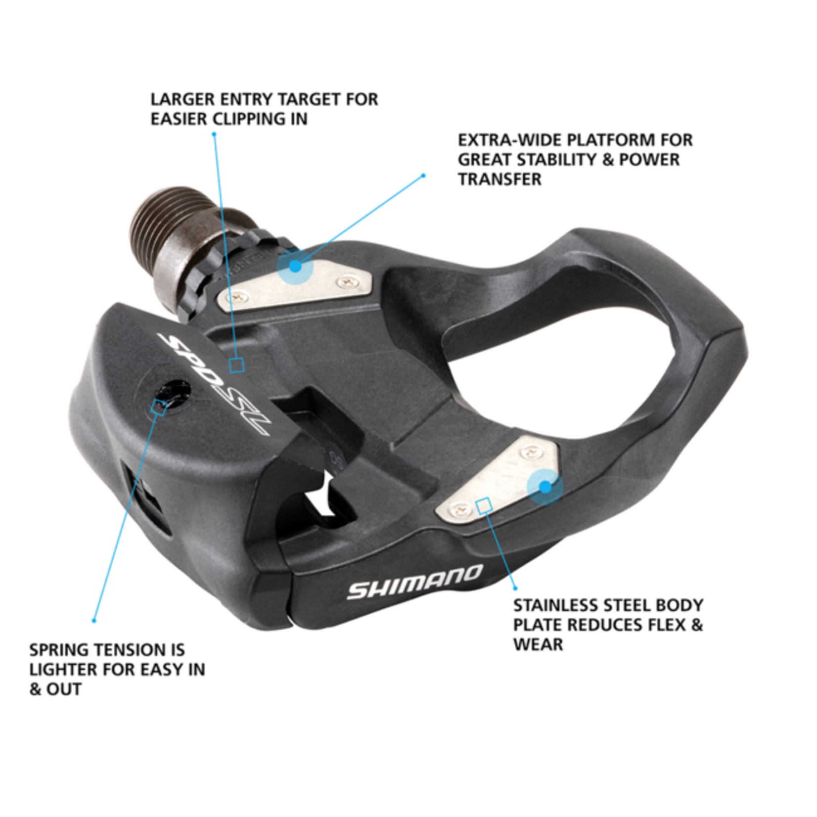 Shimano PEDAL, PD-RS500, SPD-SL, W/CLEAT(SM-SH11)
