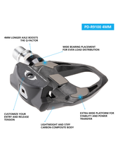 Shimano PD-R9100, DURA-ACE W/SM-SH12 CLEAT, +4MM AXLE - Big Wheel