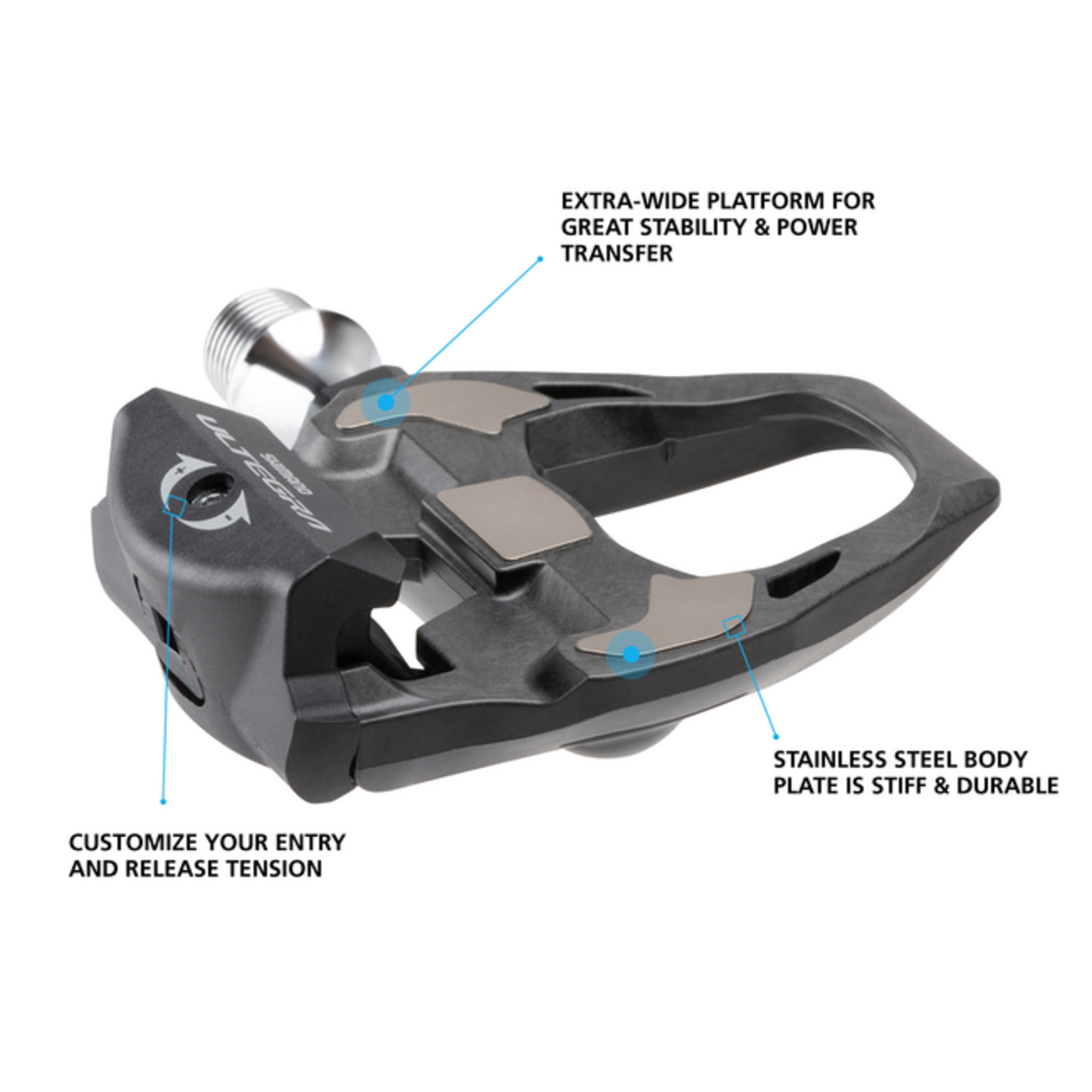 Shimano PEDAL, PD-R8000, ULTEGRA, SPD-SL, W/O REFLECTOR, W/CLEAT
