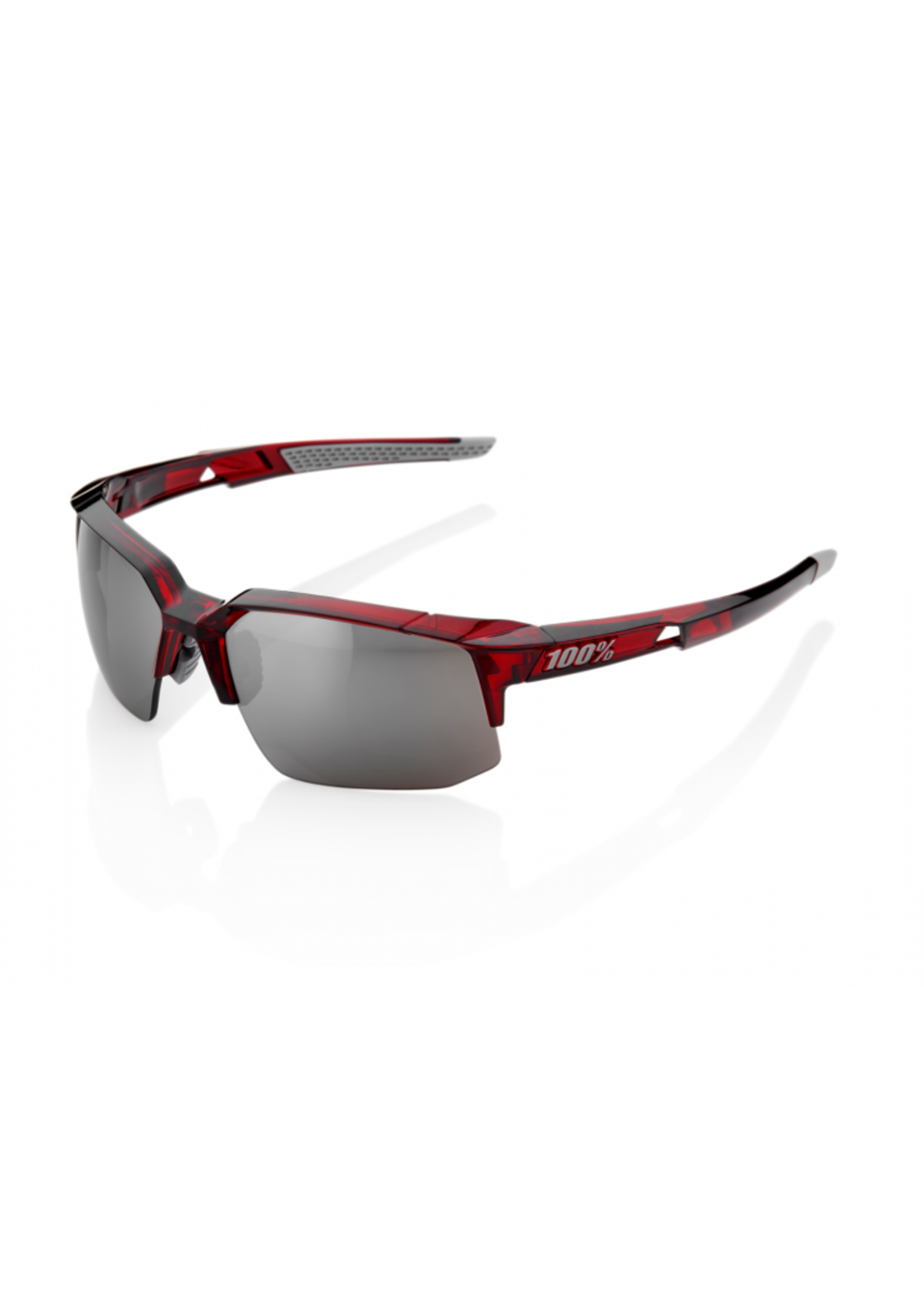 100 Percent SPEEDCOUPE SUNGLASSES CHERRY PALACE RED HYPER SILVER LENS