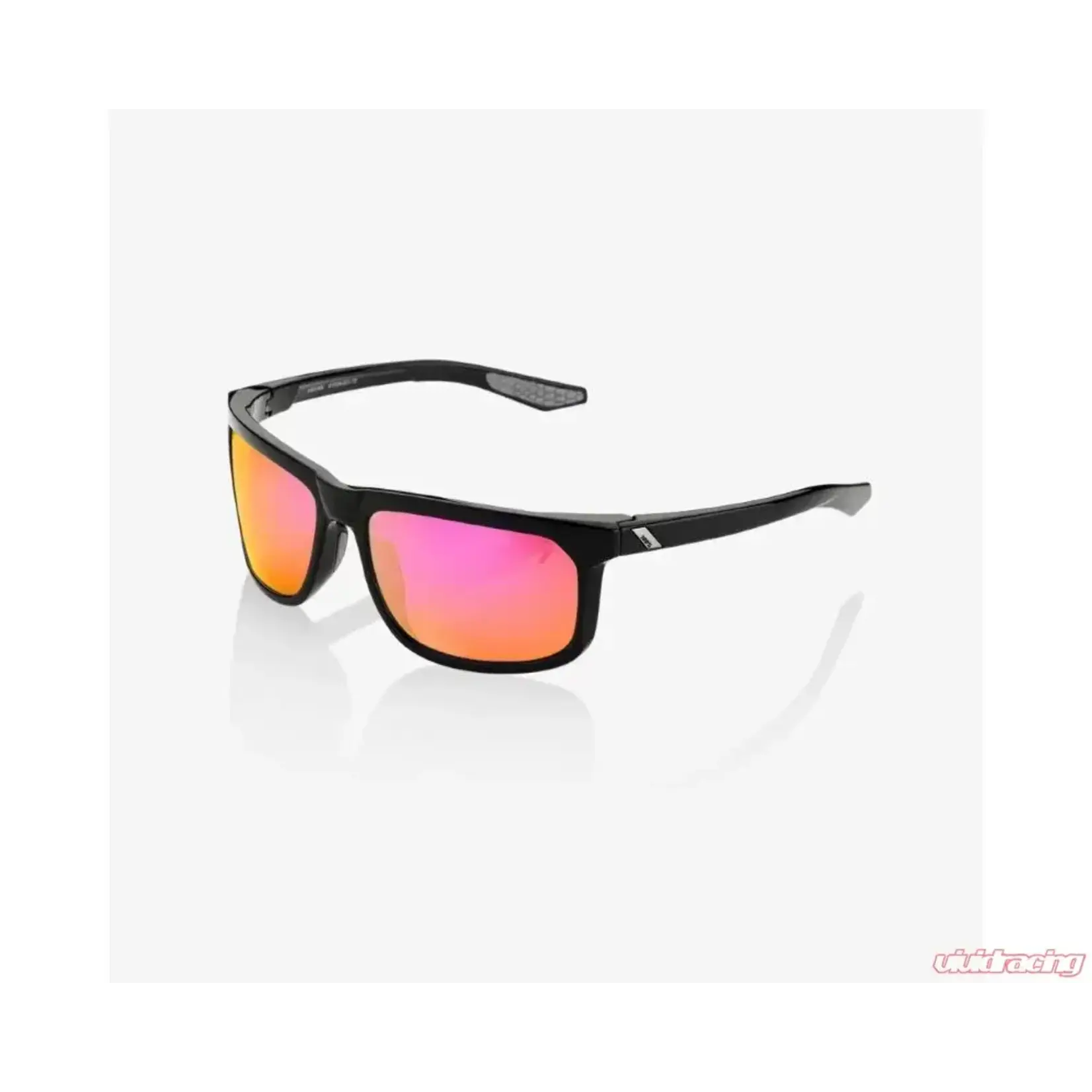 100 Percent 100% Hakan Sunglasses - Black - Purple Mirror