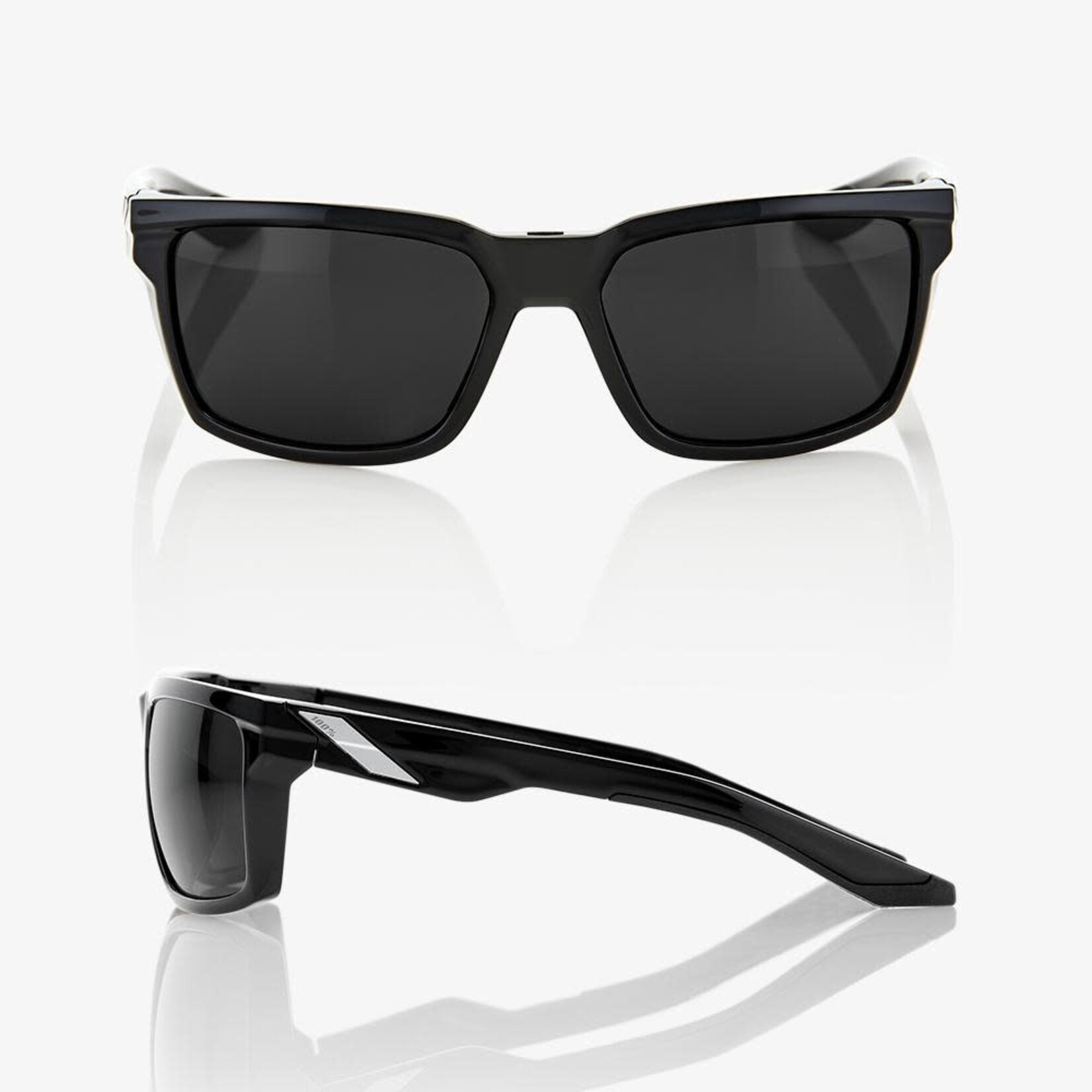 100 Percent 100% Daze Sunglasses Black with Grey Peakpolar Lens