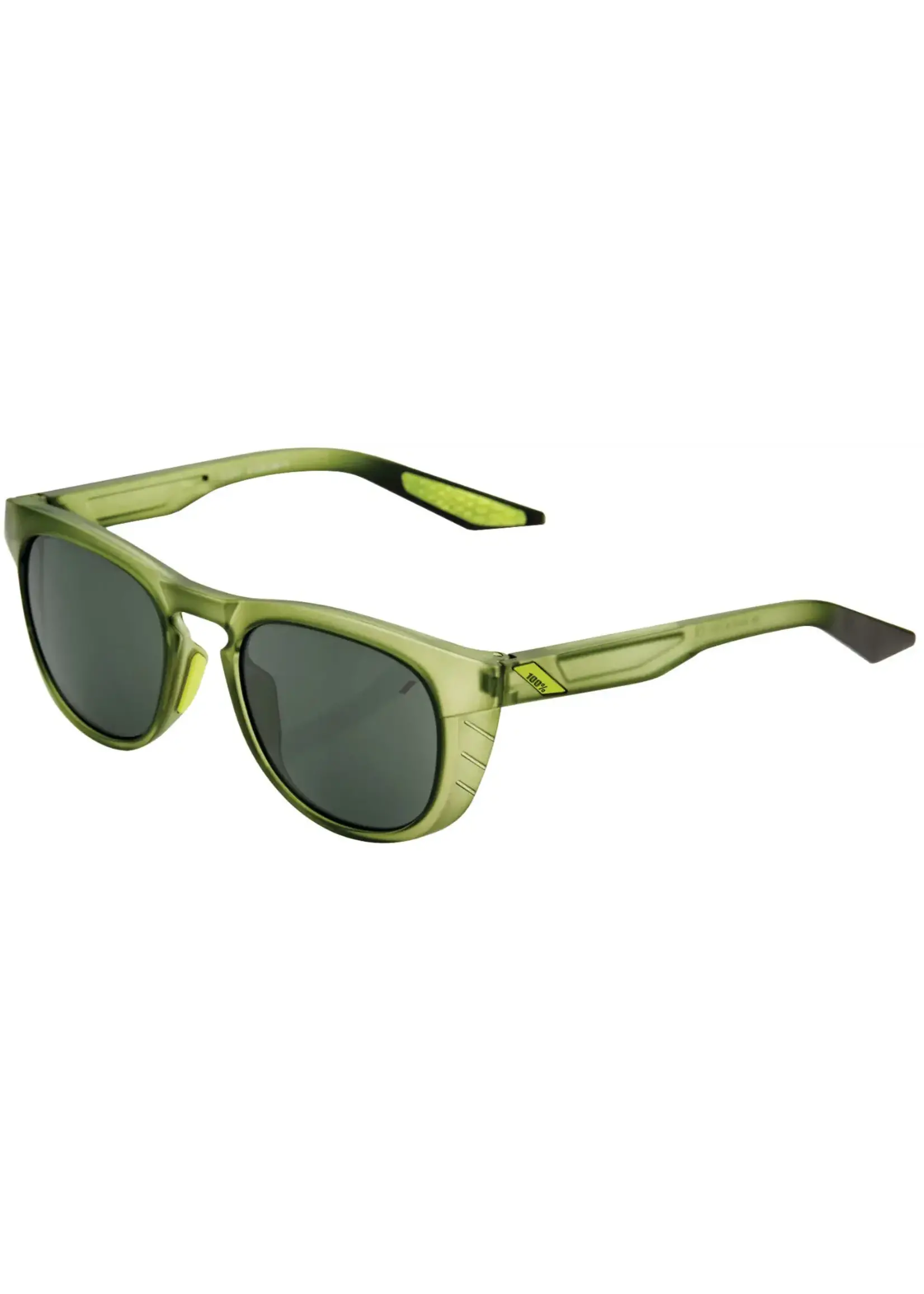 100 Percent 100% Slent Sunglasses Olive Slate with Grey/Green Lens