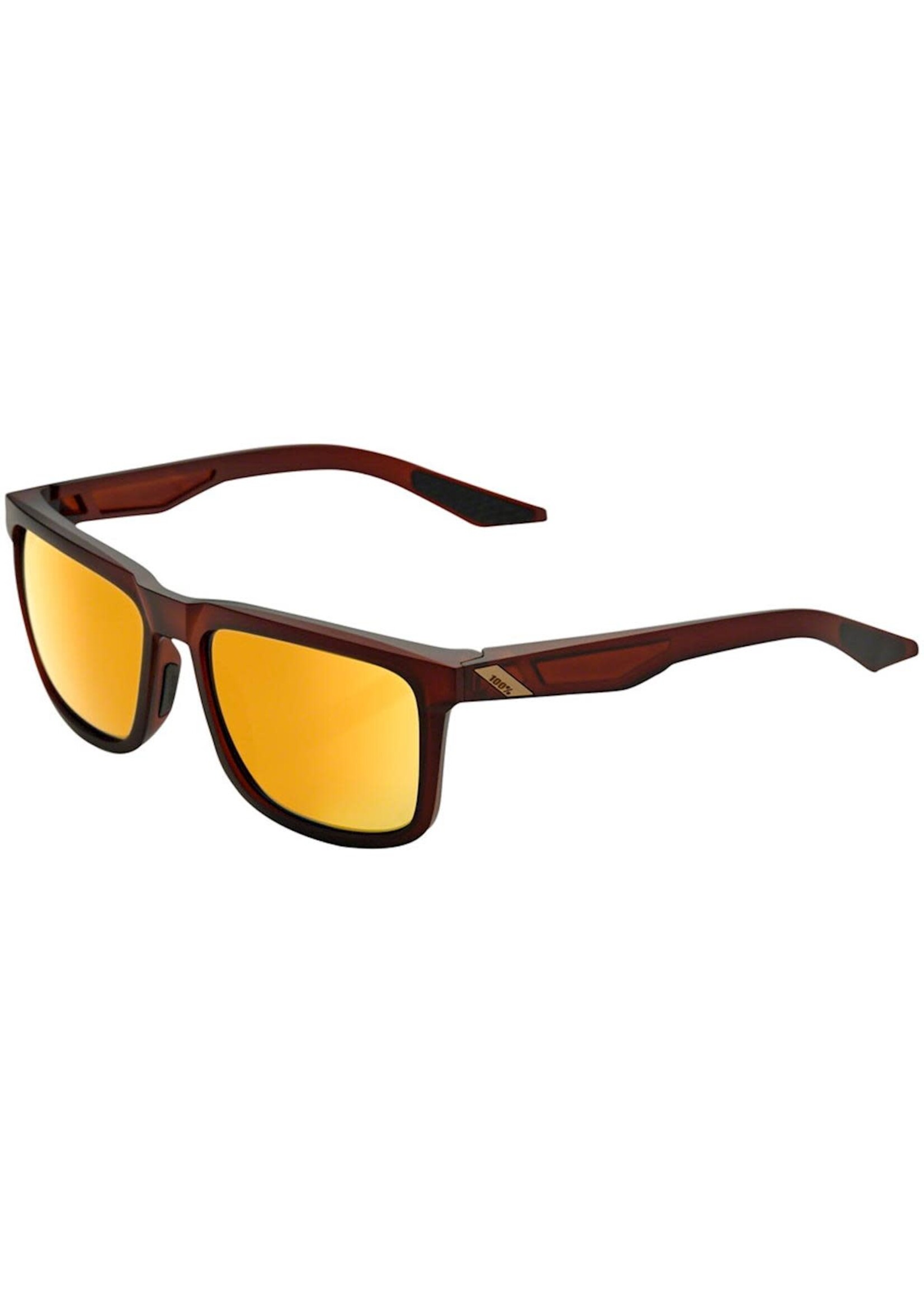 100 Percent 100% Blake Sunglasses (Soft Tact Rootbeer) (Flash Gold Lens)