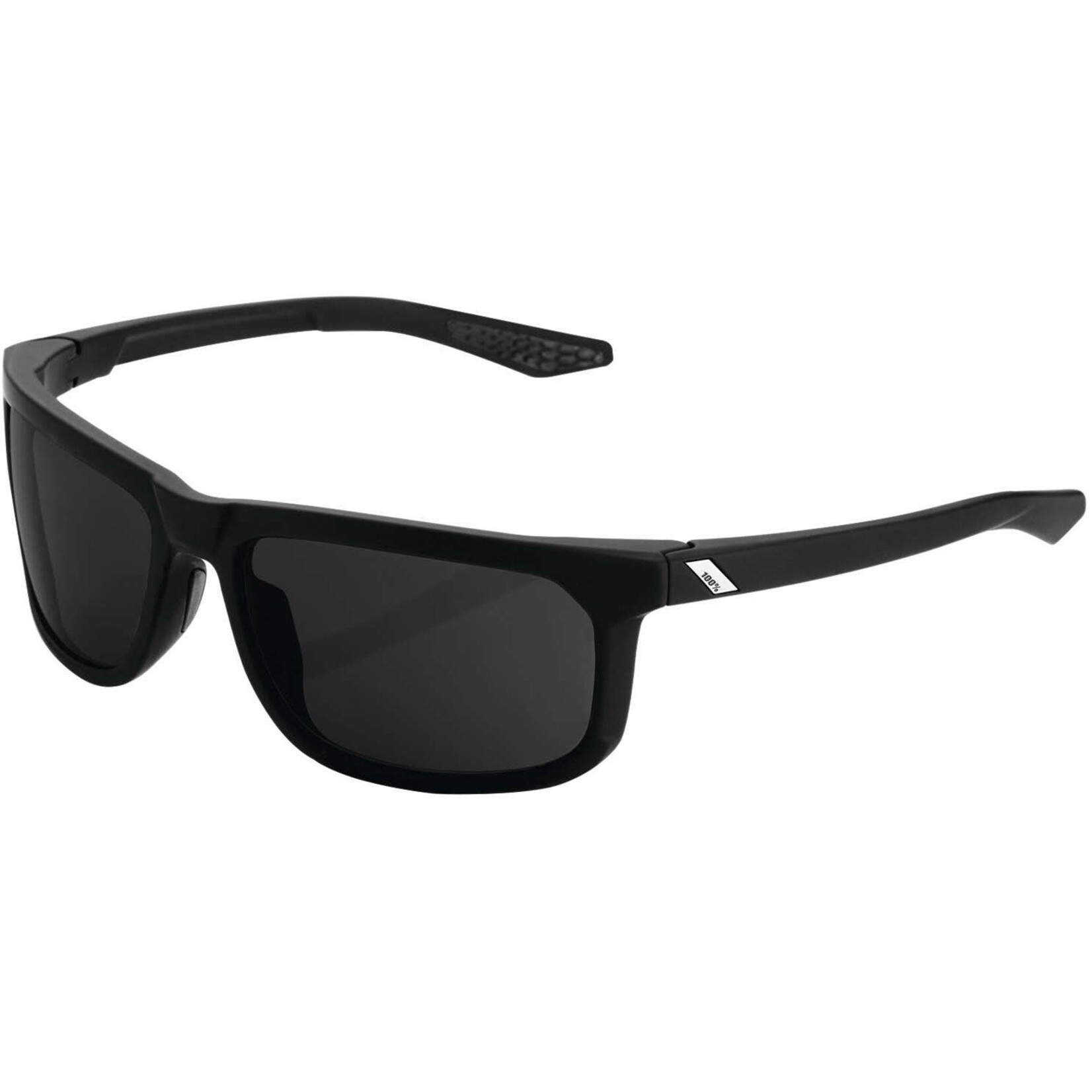 100% Hakan Sunglasses, Soft Tact Black frame - Grey PeakPolar Lens