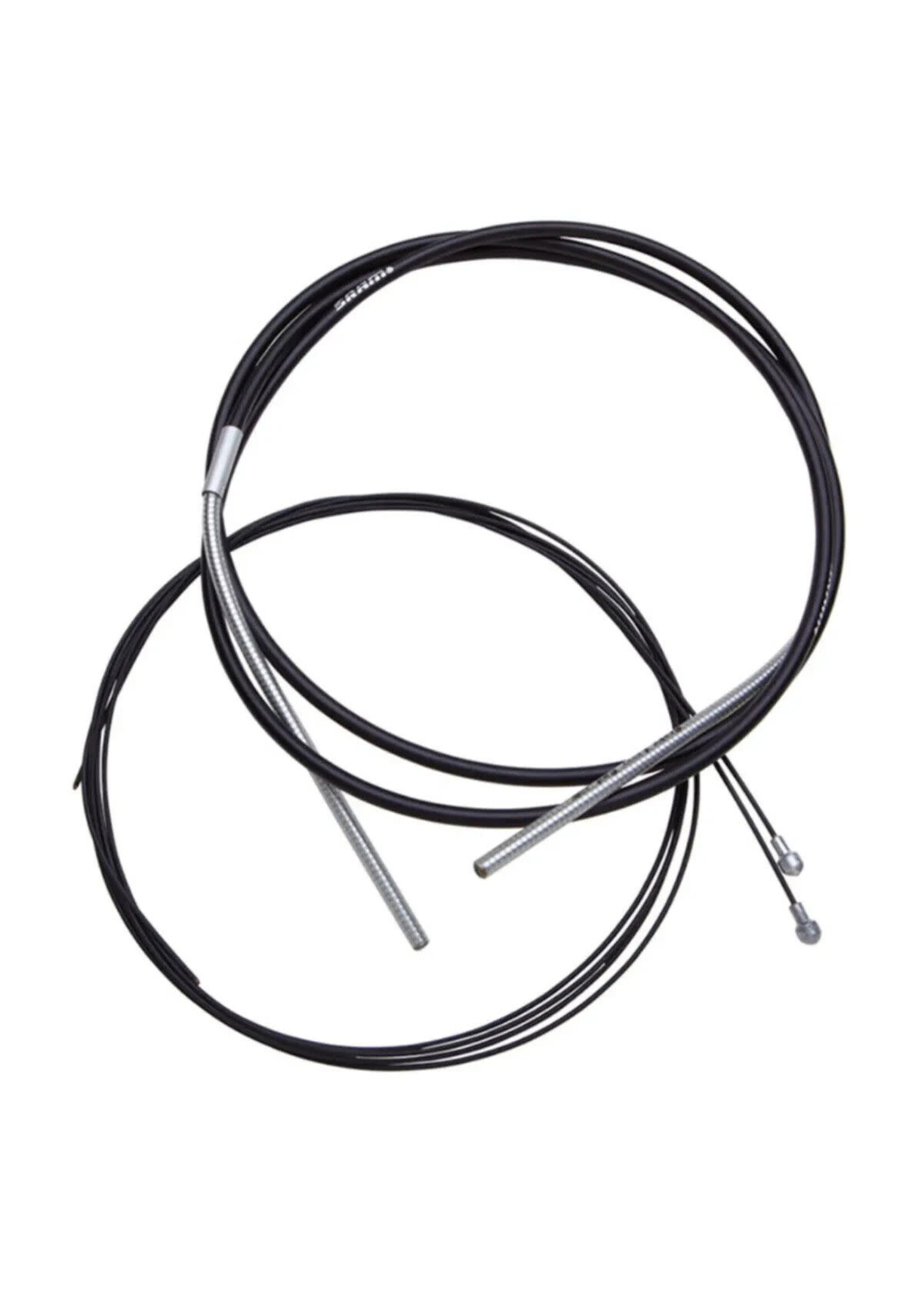SRAM SRAM SlickWire XL Road Brake Cable Kit Black 5mm (1.6mm coated cable, 5mm Kevlar reinforced compression-free housing, ferrules, end caps, frame protectors)