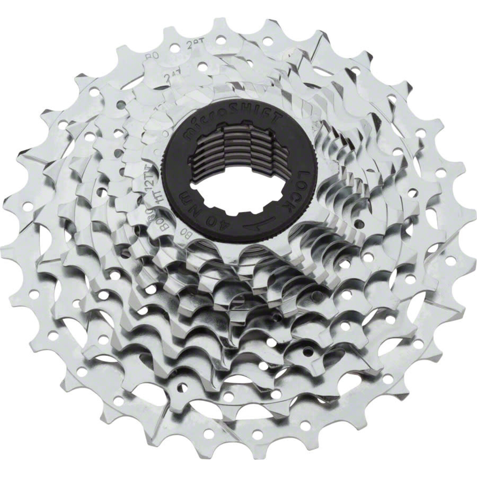 Microshift microSHIFT H10 Cassette - 10 Speed, 11-28t, Silver, Chrome Plated