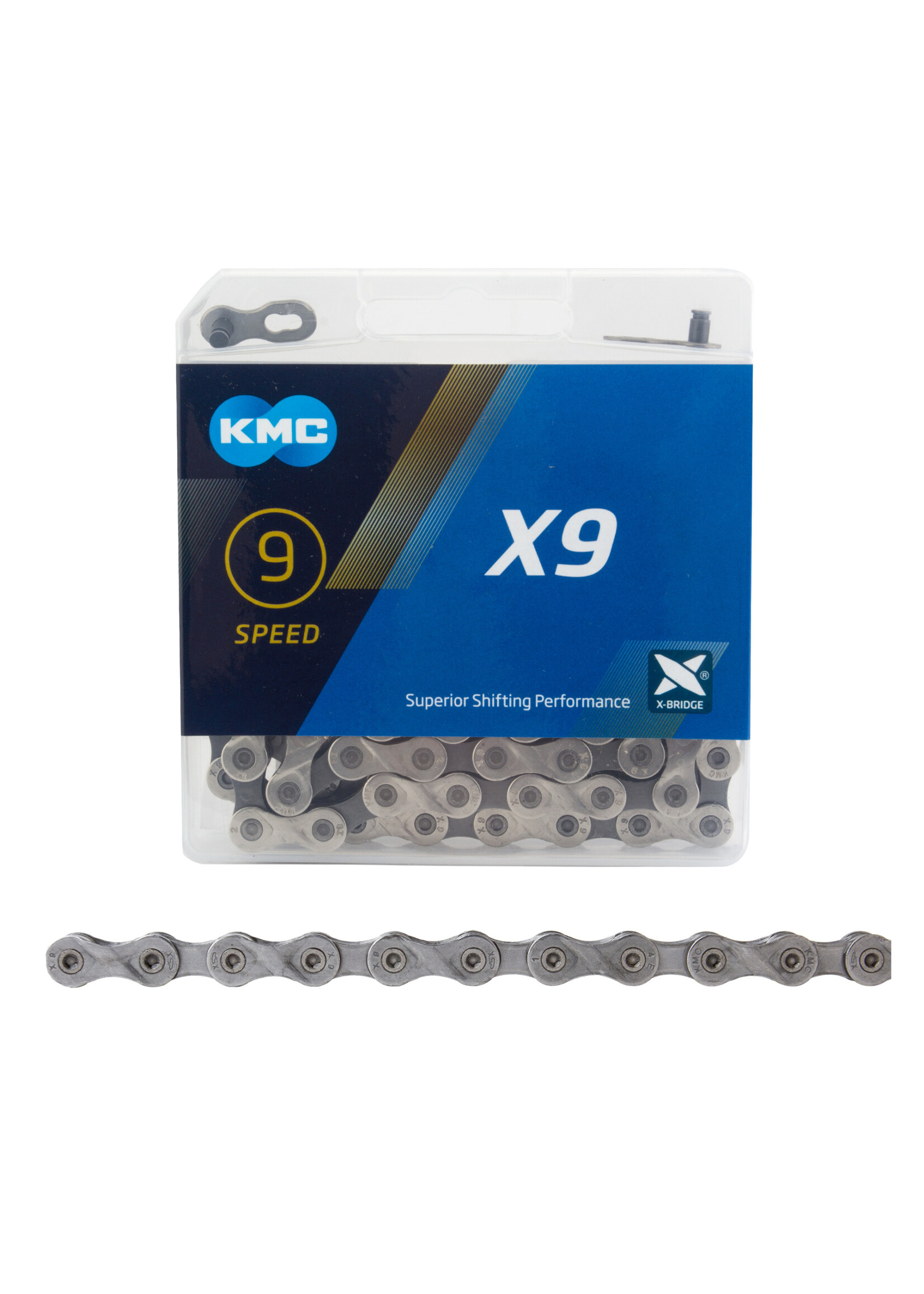 KMC CHAIN KMC X9 9s NP/DK-SIL 116L