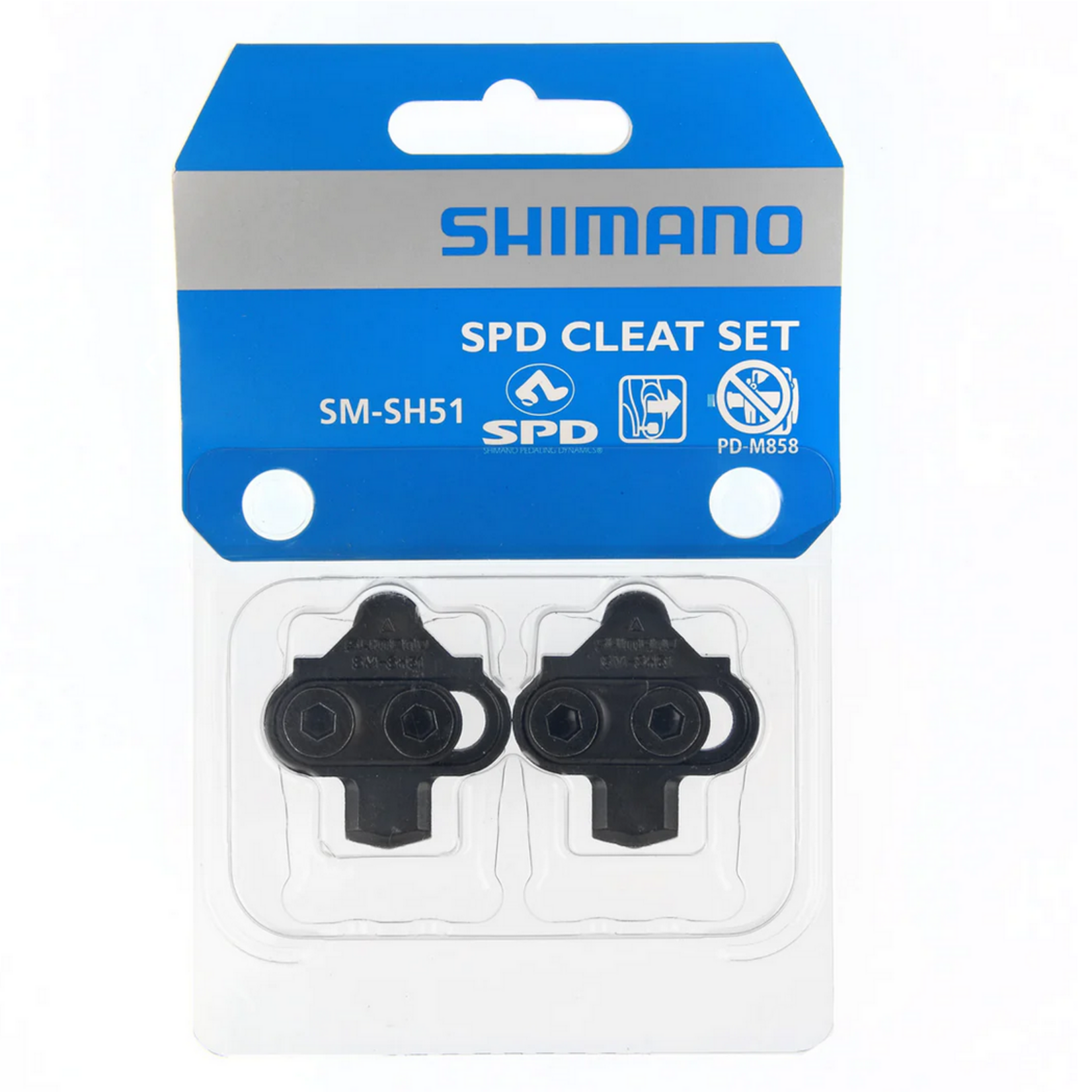 Shimano SM-SH51 SPD CLEAT SET (PAIR) SINGLE RELEASE W/ CLEAT NUT