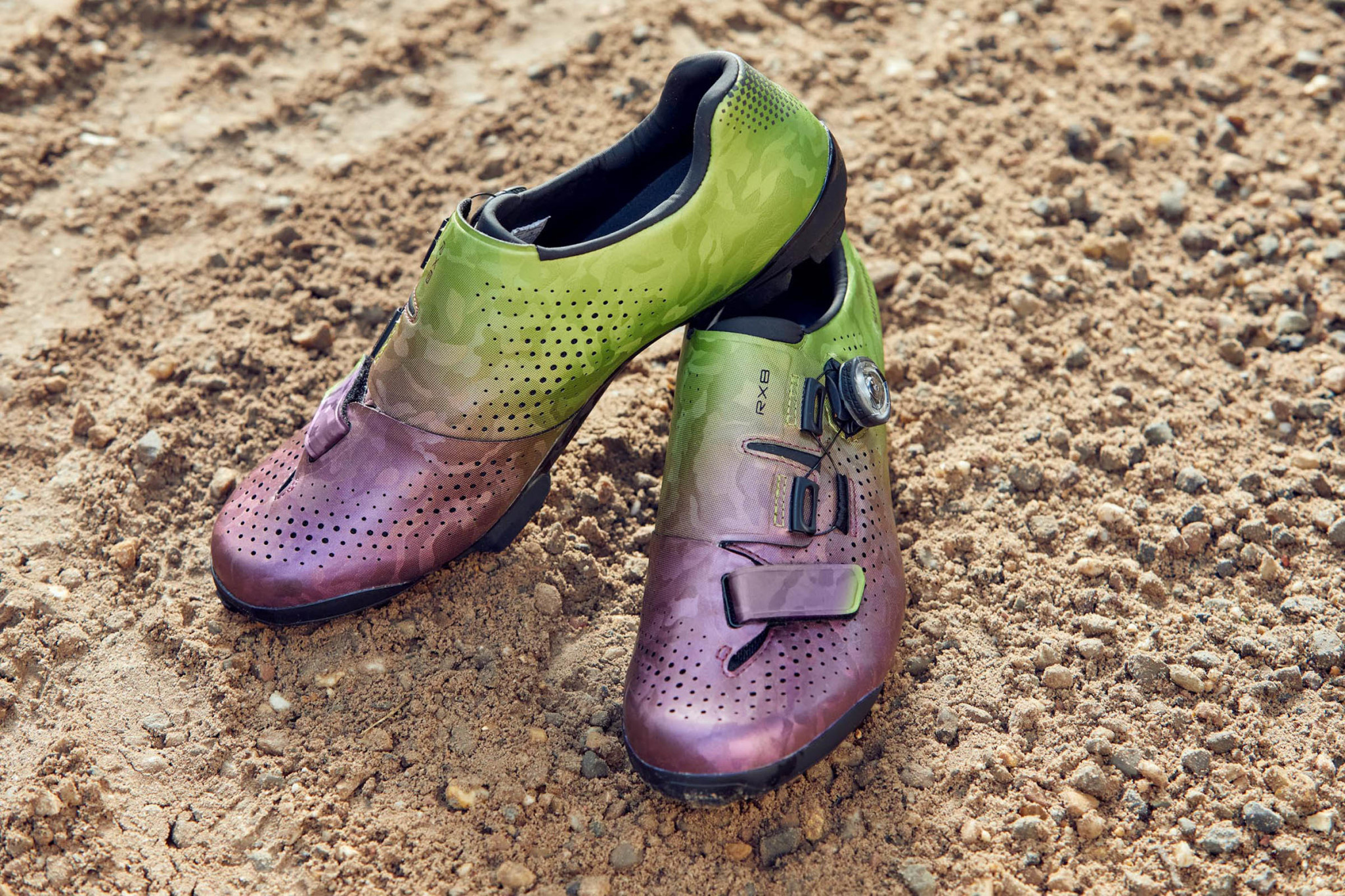SH-RX800 BICYCLES SHOES|PURPLE/GREEN 44.0 - Big Wheel Cycles USA