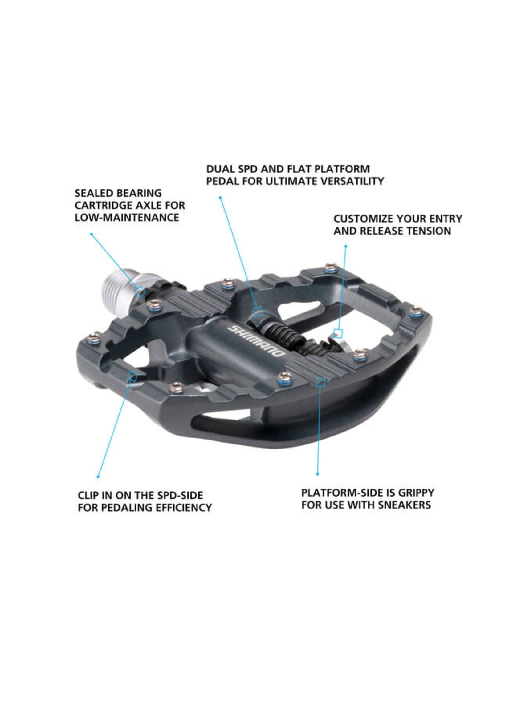 Shimano PEDAL, PD-EH500, SPD PEDAL, W/O REFLECTOR, W/CLEAT(SM-SH56