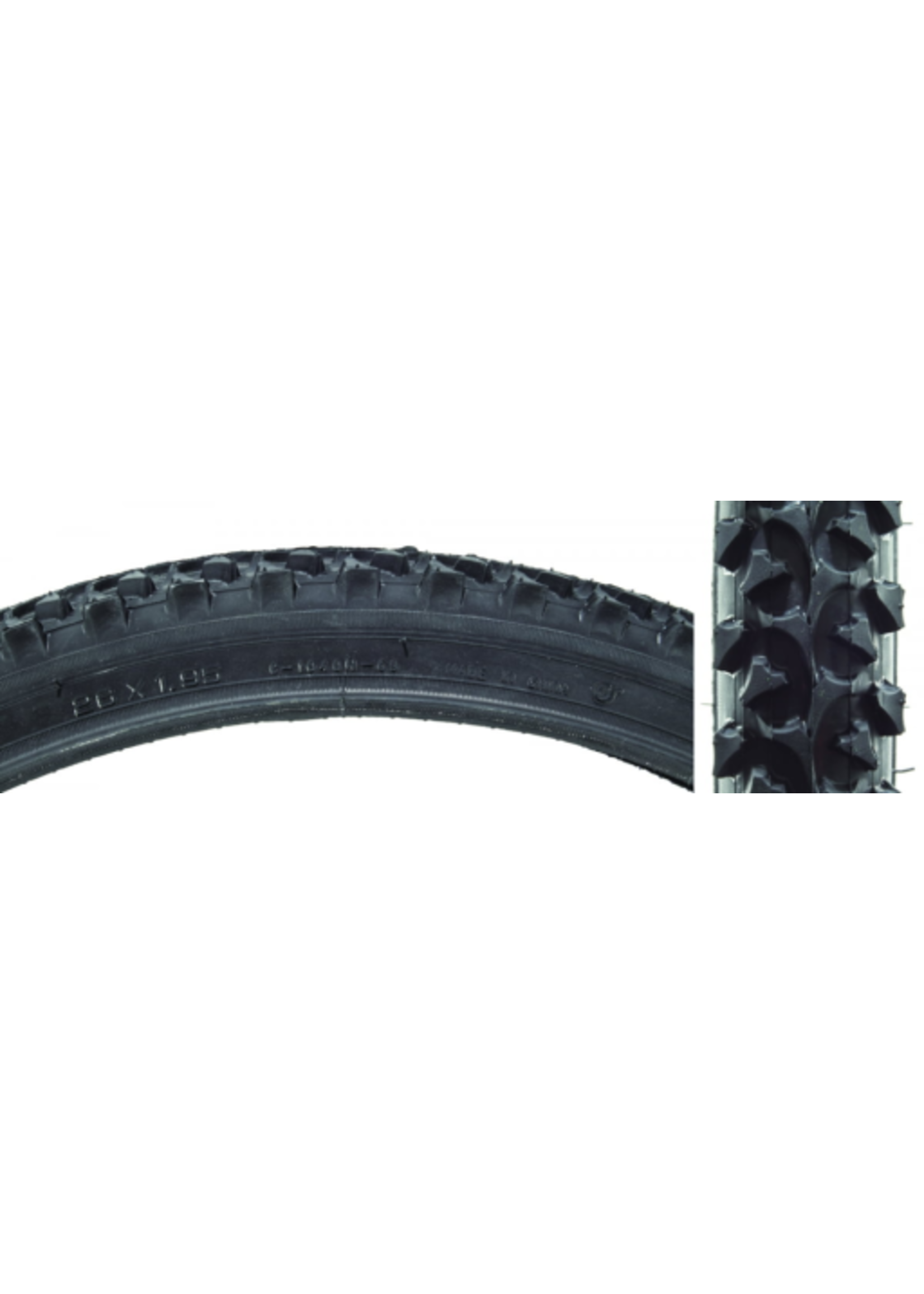 SUNLITE TIRE 26 x 1.95 PSI 65 Clincher Wire Black/Black MTB AlphaByte