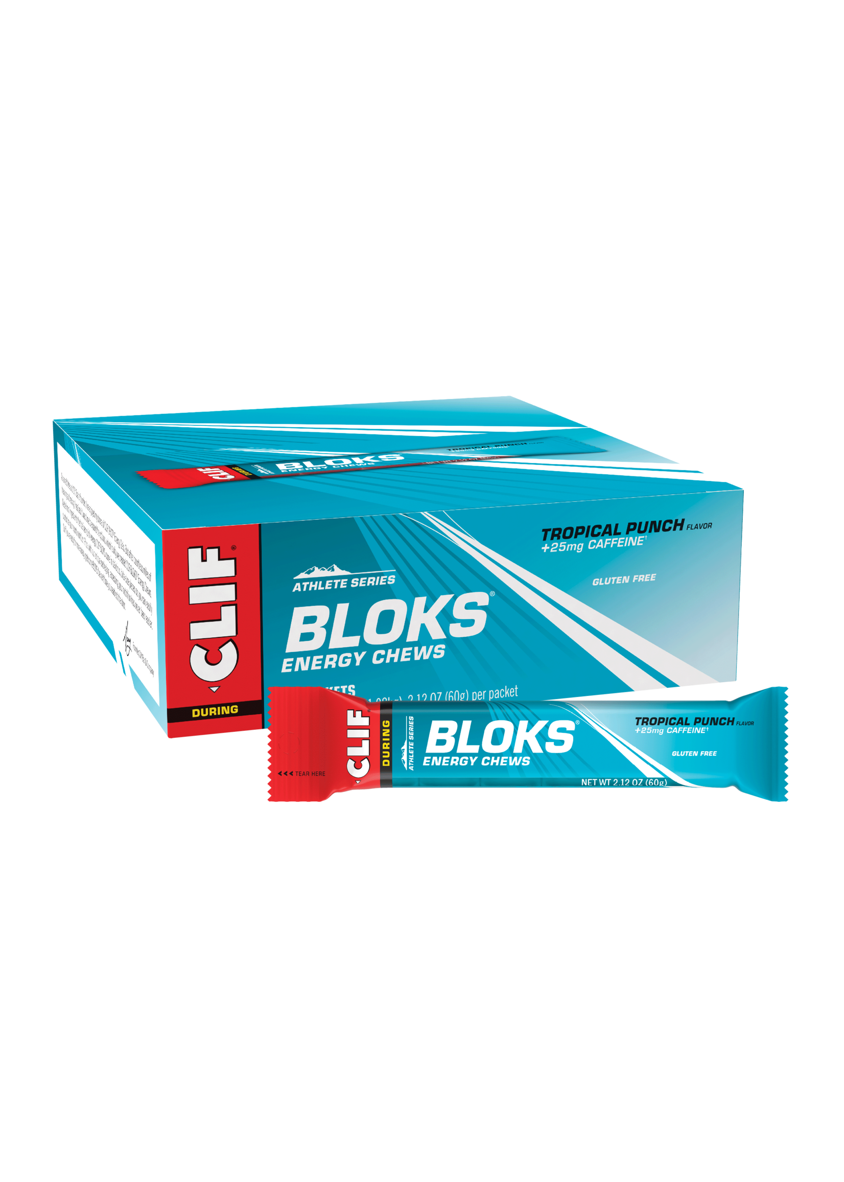 Clif Bar CLIF BLOKS TROP PUNCH w/CAFENE SINGLE -SNGL