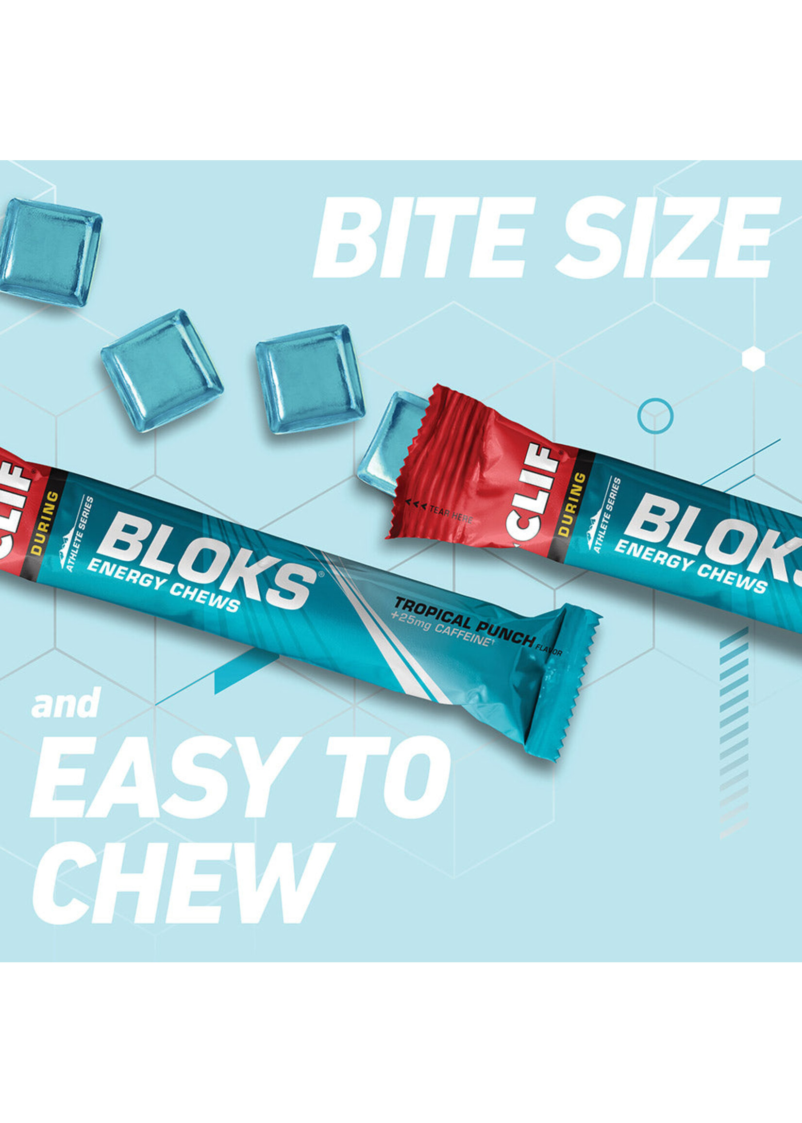 Clif Bar CLIF BLOKS TROP PUNCH w/CAFENE SINGLE -SNGL