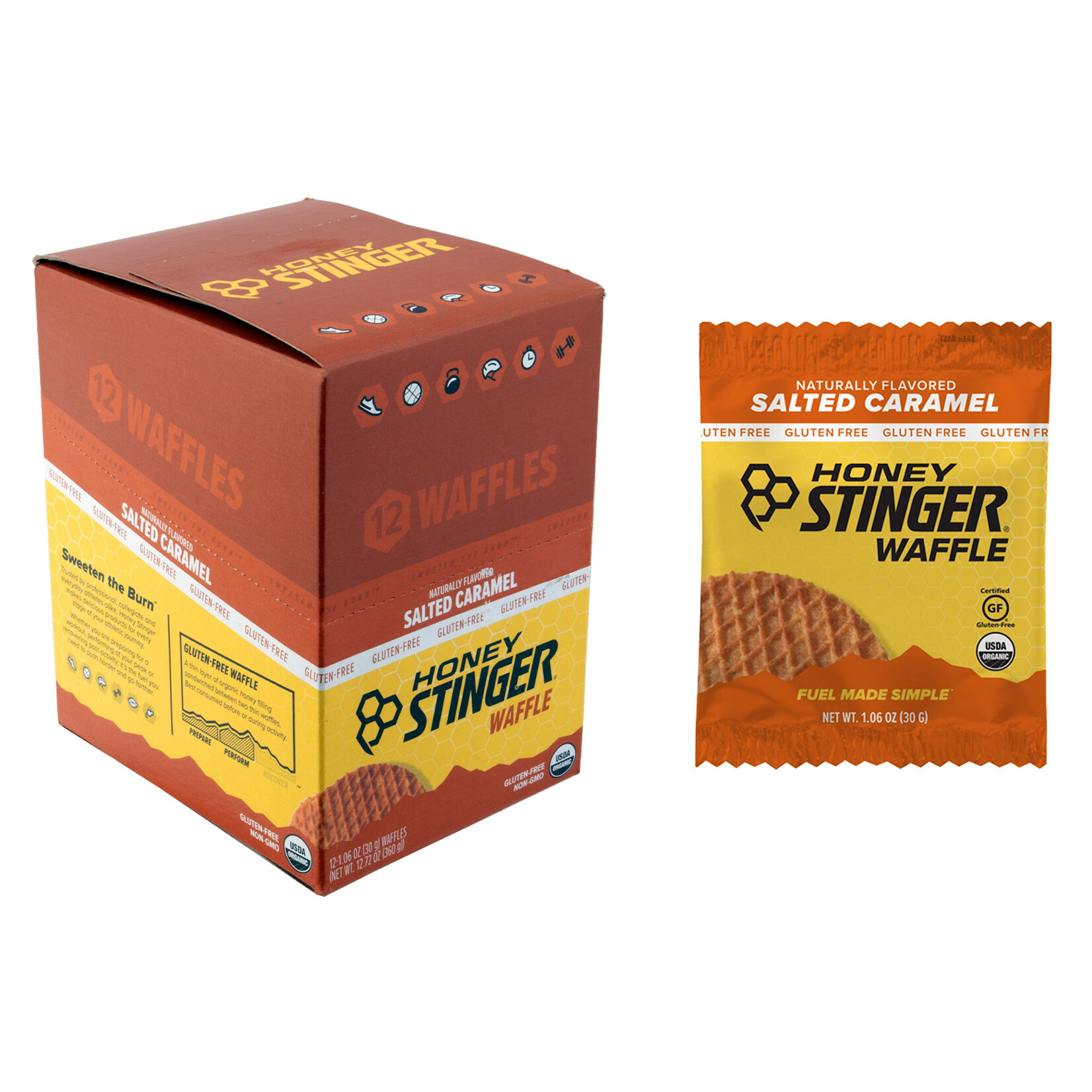 Honey Stinger -HONEY STINGER WAFFLE ORGANIC SALTED CARAMEL -SINGLE
