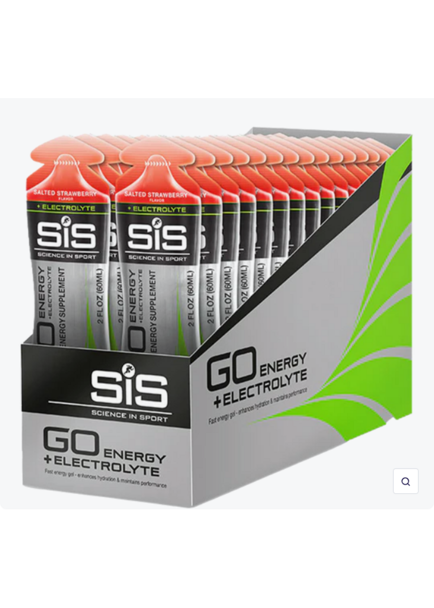 SIS Science in Sport Nutrition SIS GO Energy + Electrolyte Gel: Salted Strawberry, 60ml, Box of 30