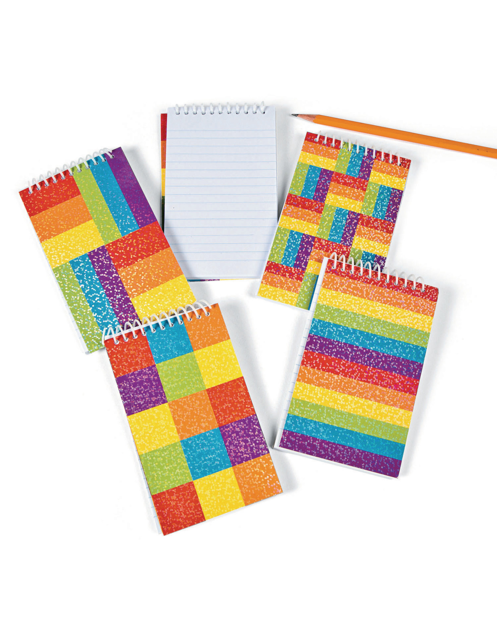 NOTEPADS - RAINBOW GLITTER SPIR