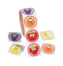 STICKERS ROLL: FRUIT 100/ROLL