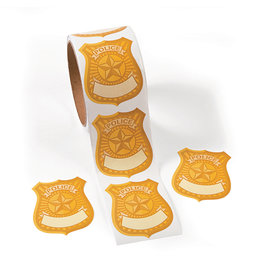 STICKERS: POLICE BADGE NAME TAG