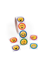 STICKERS ROLL: EMOJI  SMILES - 100 PACK