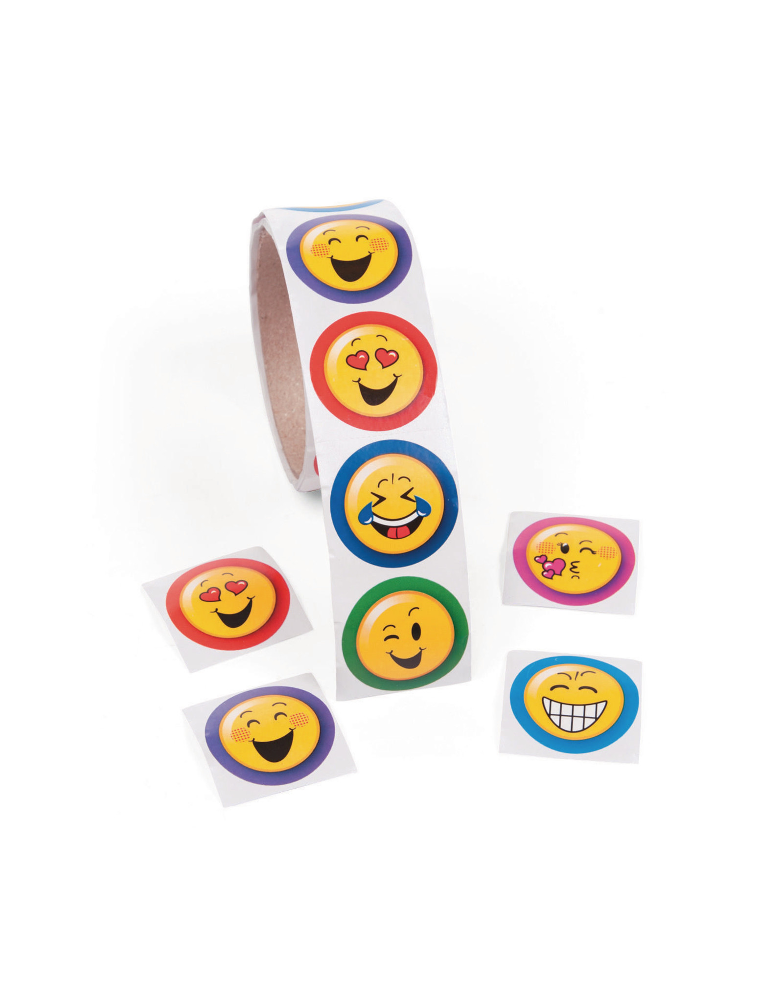 STICKERS ROLL: EMOJI  SMILES - 100 PACK